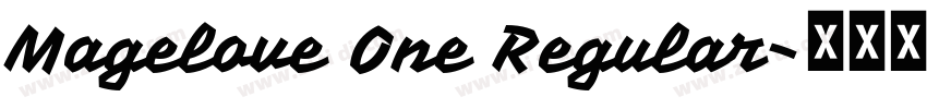 Magelove One Regular字体转换